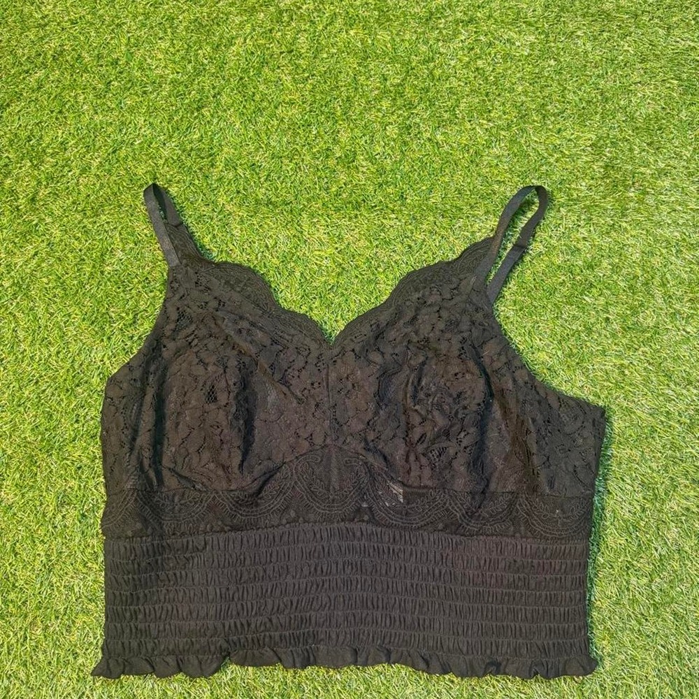 Torrid Black Lace Crop Top Size 1X